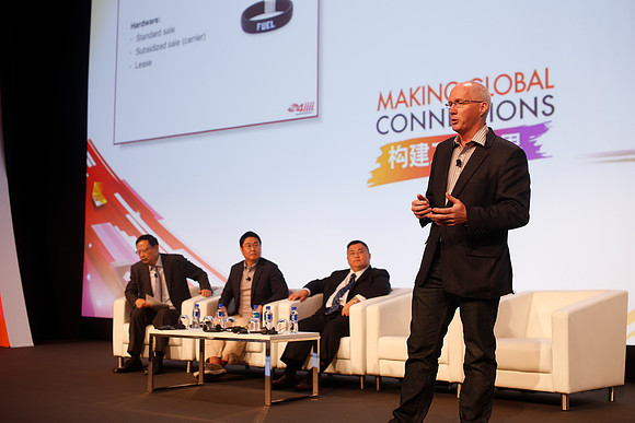 Left to right: Jianzhou Wang, Sirgoo Lee, Victor Xu and Kip Fyfe