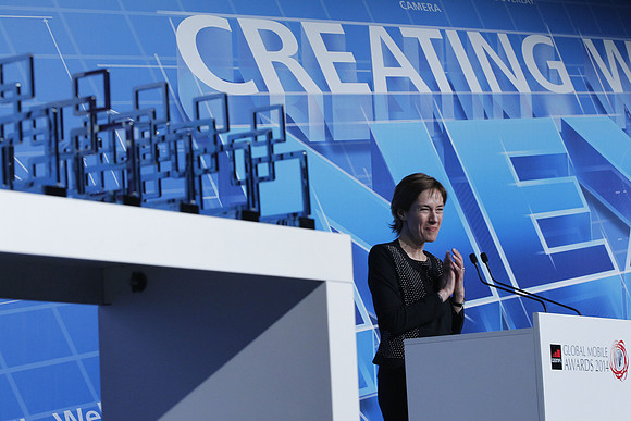 Presenter of the Social & Economic Development Category - Anne Bouverot, Director General of the GSMA